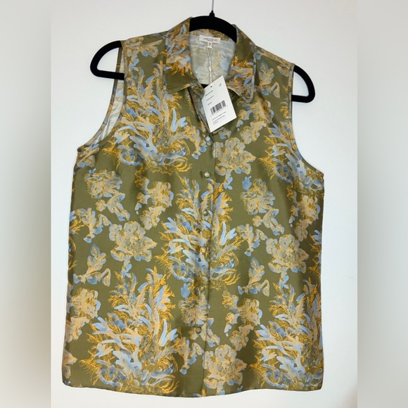 Lafayette 148 New York Tops - NWT Lafayette 148 Silk Blouse in Chive Multi color $698 Retail!!